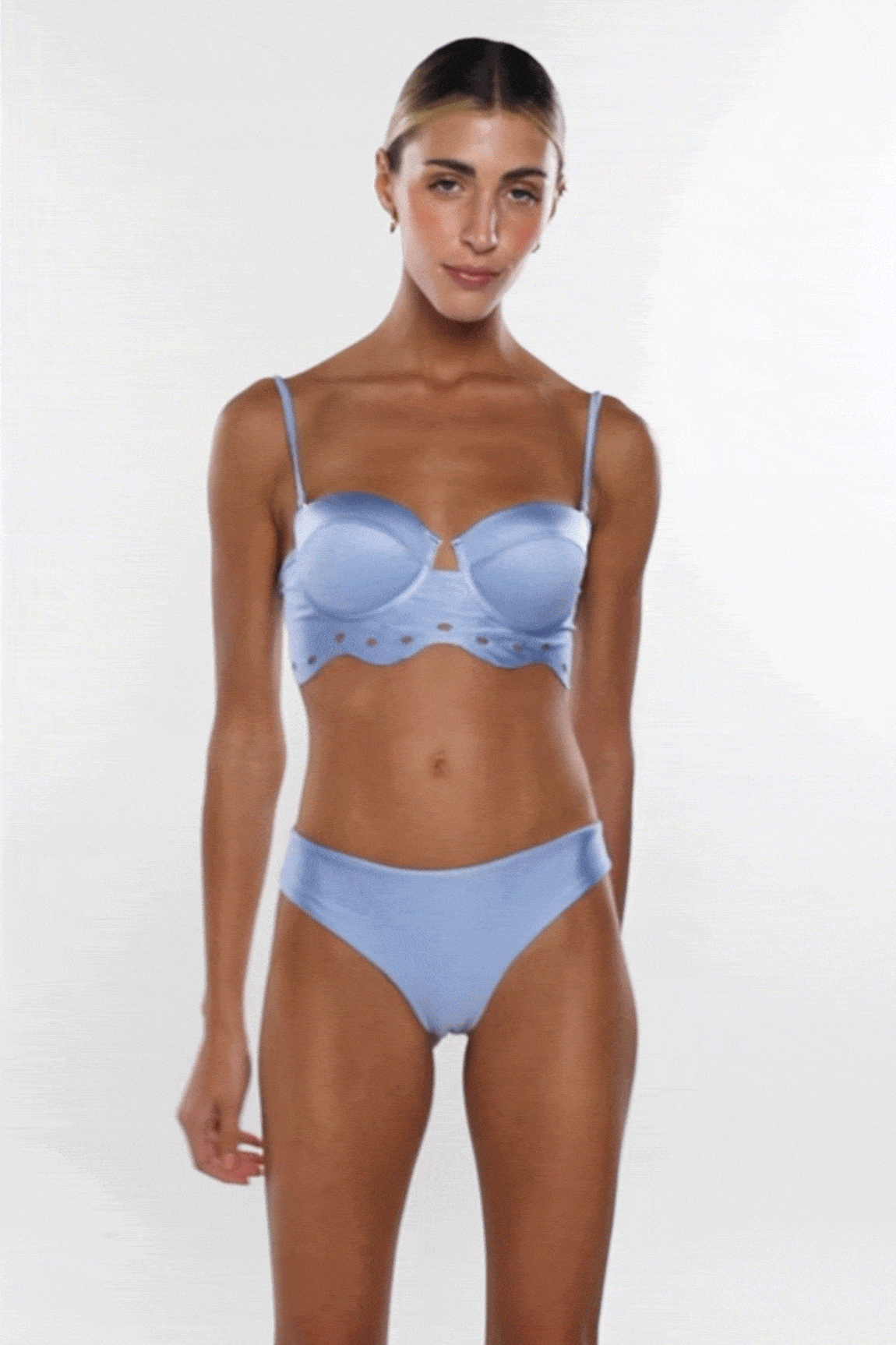Top La Femme Mini Pois Bleu