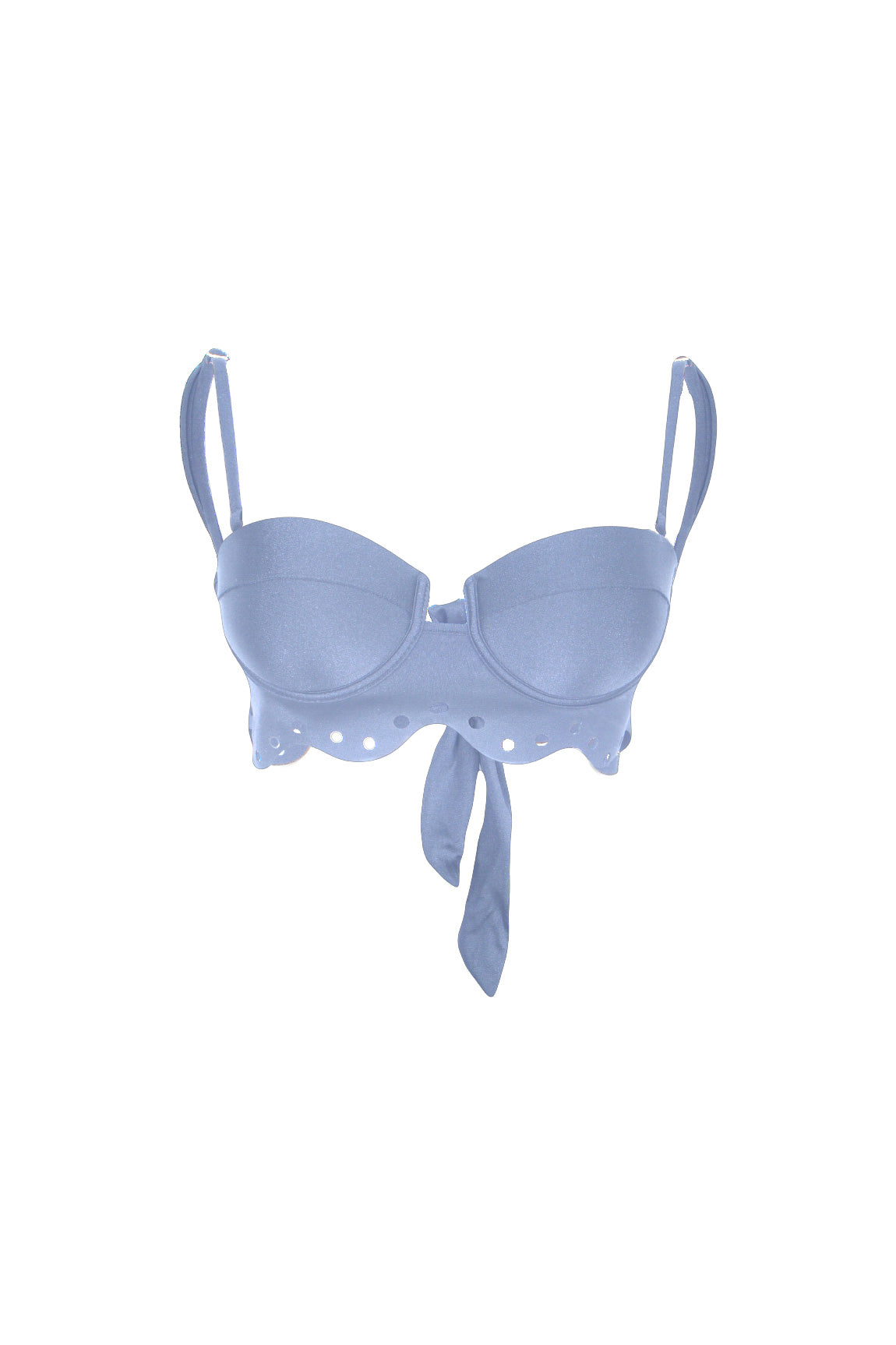 Top La Femme Mini Pois Bleu