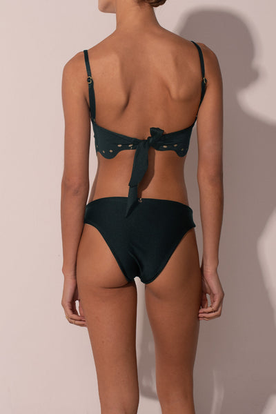 Top La Femme Mini Dotted Emeraude 
