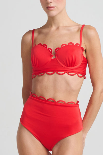 Bottom High Waist Nacaré Red