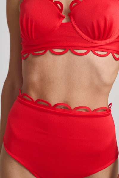 Bottom High Waist Nacaré Red
