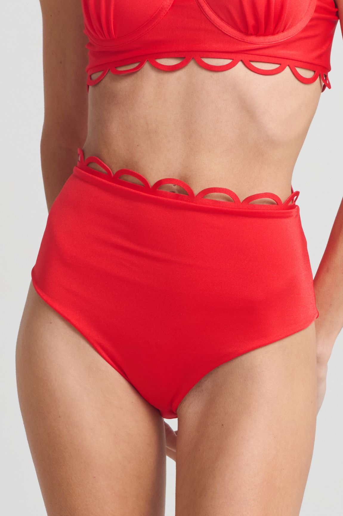 Bottom High Waist Nacaré Red