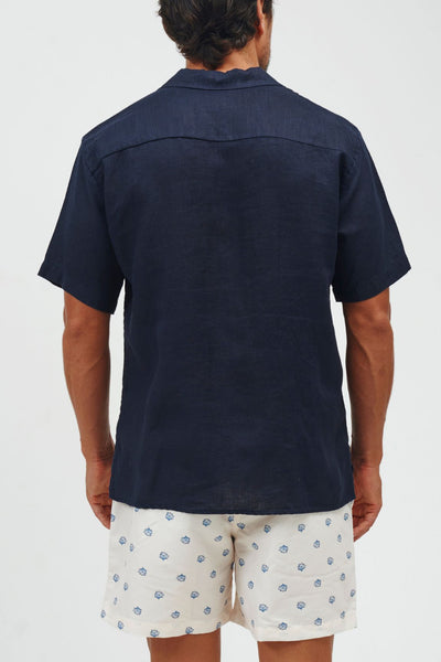 Camisa The Navy Resort Hommes Lin 