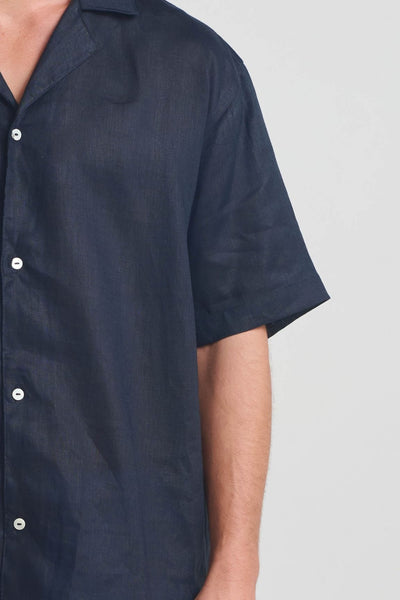 Camisa The Navy Resort Hommes Lin 